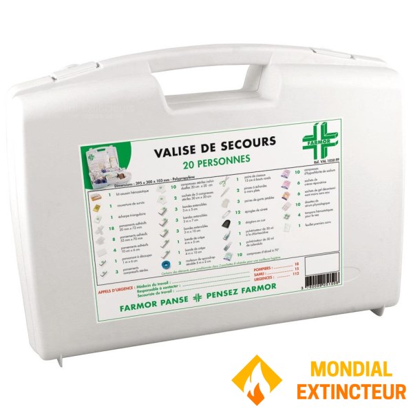 20-person emergency suitcase with carrying handle