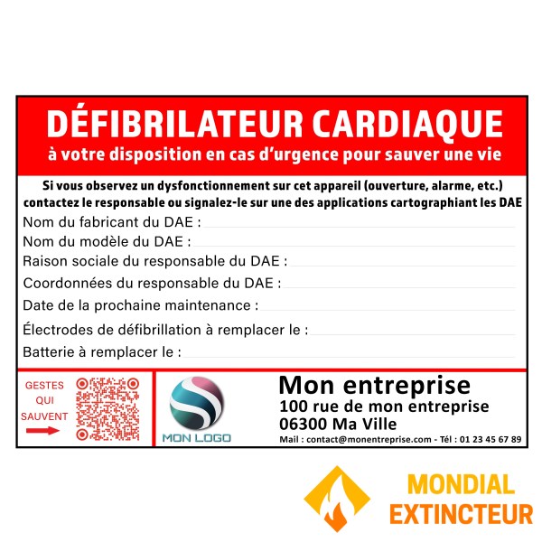 25 personalized defibrillator verification labels
