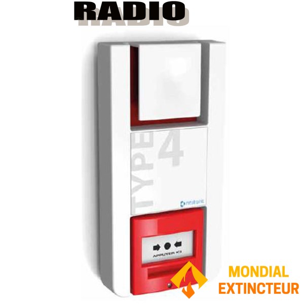 Autonomous type 4 alarm with very long 400-meter radio range.