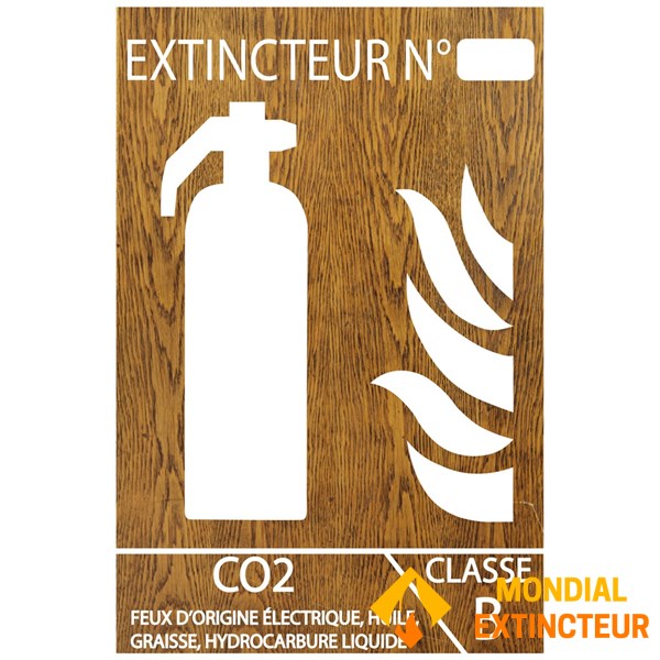 PVC board wood-style CO₂ 10 x 15 cm - Class B
