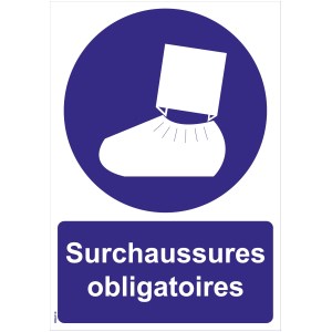 "Compulsory overshoes" signs - PVC A5