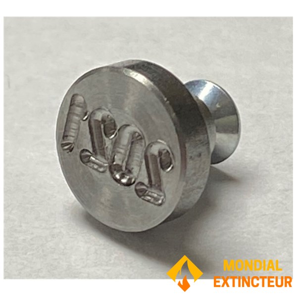 Custom engraved block for bronzed steel pliers