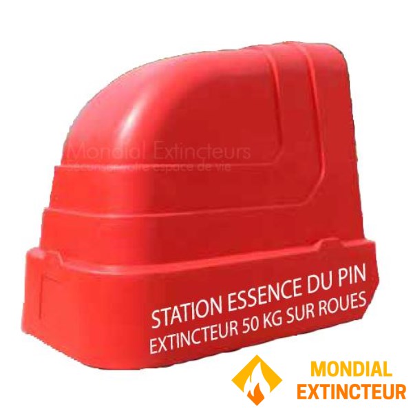 Customized extinguisher shelter on wheels