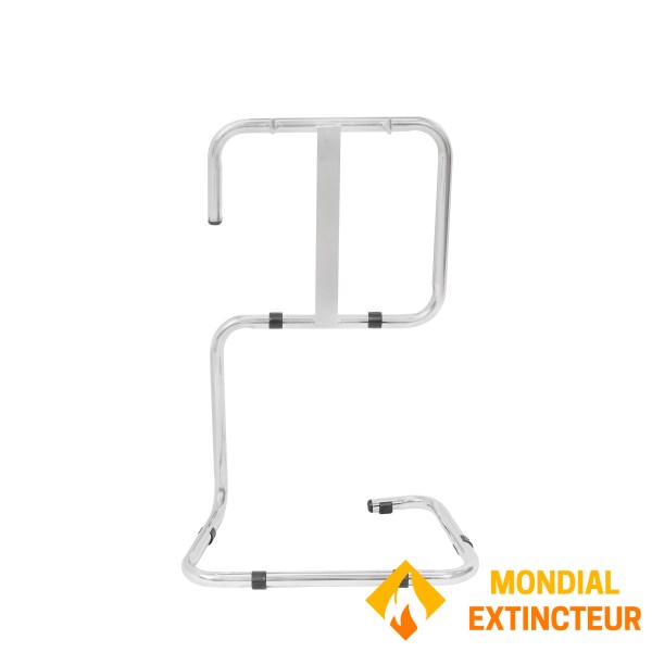 Double chrome bracket for extinguishers