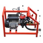 Electric high-pressure test pump with aluminium plug and muzzle scale