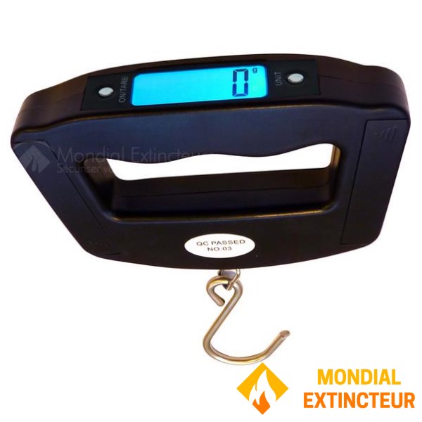 Electronic scale for fire extinguishers