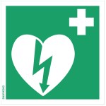 Emergency defibrillator pictogram - 100x100m