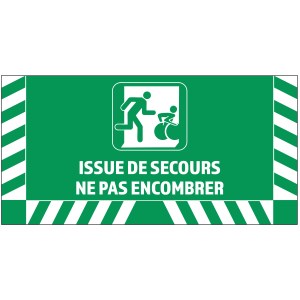 Emergency exit floor sign - W.800 x H.400 mm