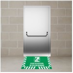 Emergency exit floor sign - W.800 x H.400 mm