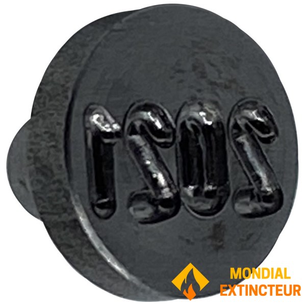 Engraved block ROUND (TOP) current year - Clamp 1 red sleeve