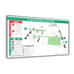 Plan d'évacuation Dibond blanc - effet 3D format A1