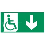 Evacuation panel PMR Bas - PVC - L.200 x H.100 mm