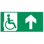 Evacuation panel PMR Front - PVC - L.200 x H.100 mm