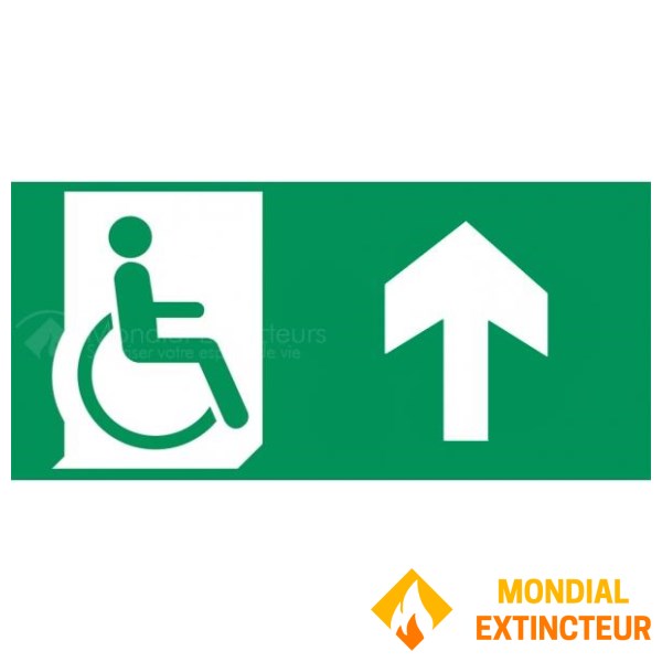 Evacuation panel PMR Front - PVC - L.200 x H.100 mm