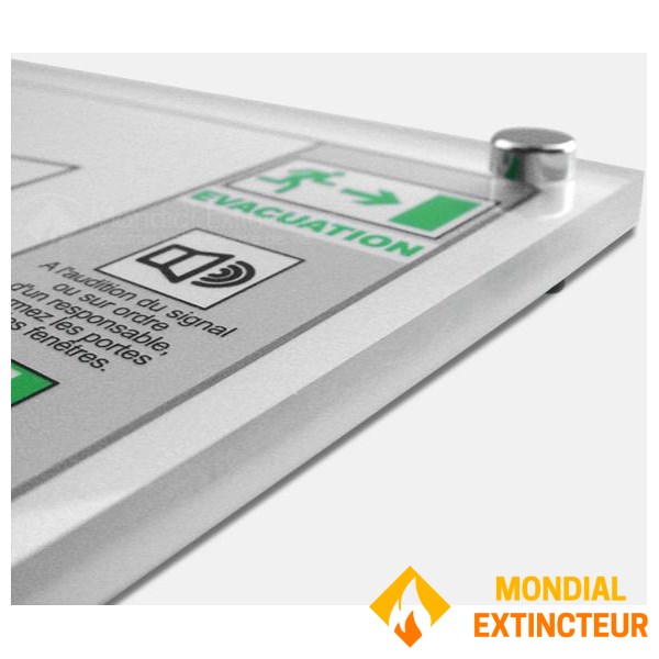 Evacuation plan PVC 2 mm - effect 2D+3D format A2