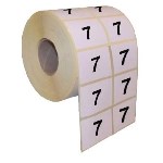 Fire extinguisher numbering - 200 digits per roll - Digit 7 - 15 X 20 mm -