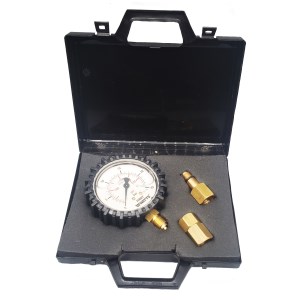Fire extinguisher test pressure gauge - 2 connections: Quick and threaded