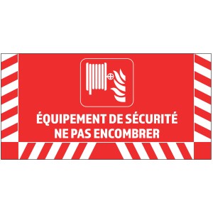 Floor signage for fire extinguishers