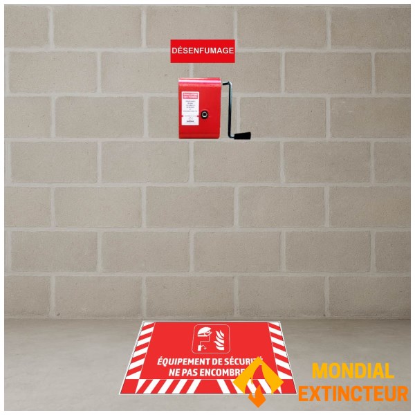 Floor signage for smoke extraction - W.800 x H.400 mm