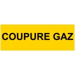 "Gas cut-off" sign - PVC 200x80 mm