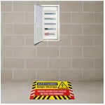 Ground sign Danger electricity - L.800 x H.400 mm