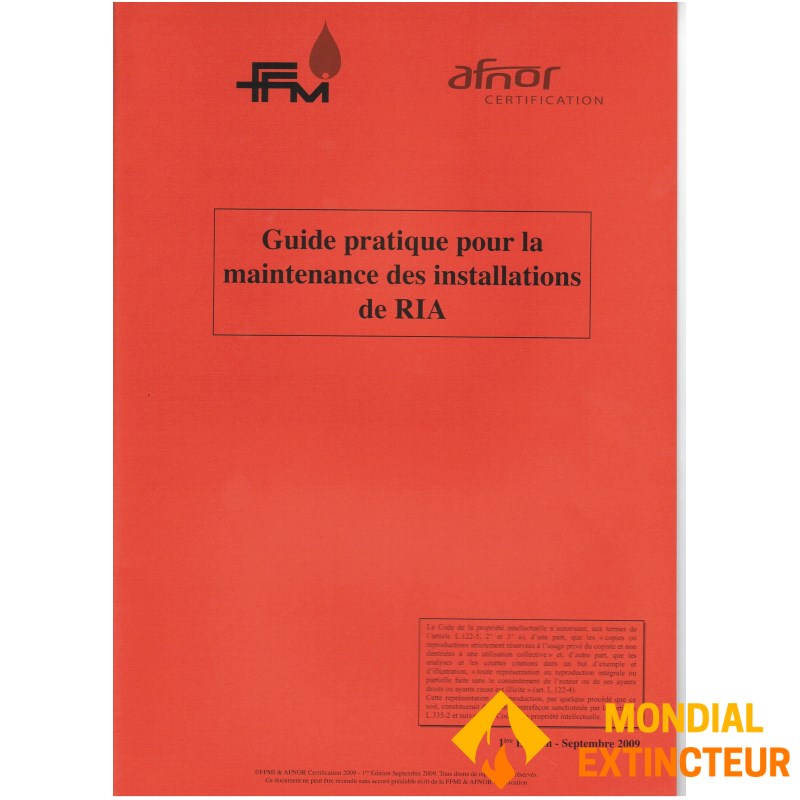 Guide pratique pour la maintenance des R.I.A.