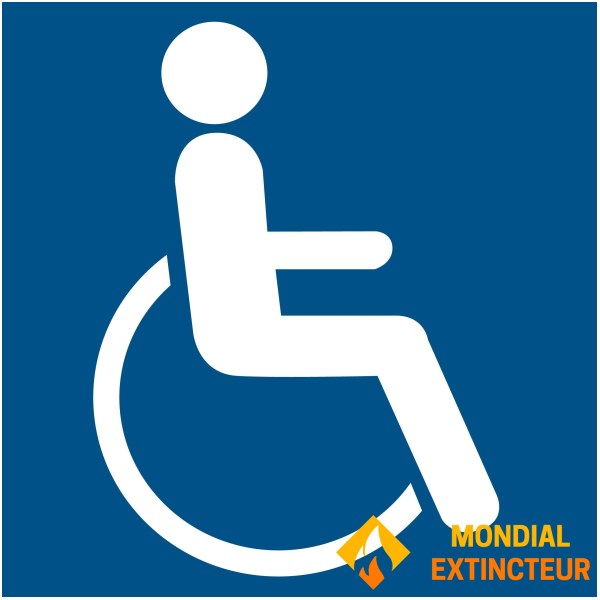 Handicapped sign vinyl - PMR - L.200 x H.200 mm
