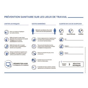 Health prevention sign - COVID - Format A3