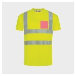 5 Tee Shirts haute visibilité jaunes - Taille XXL - Cœur et dos