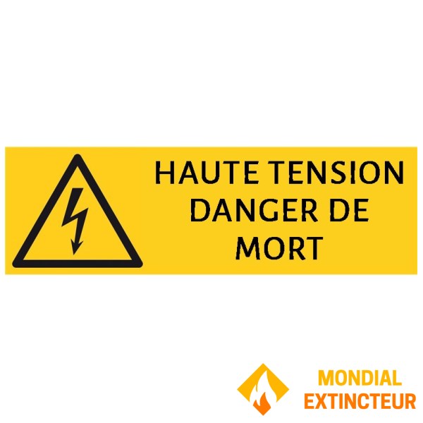 "High Voltage Danger of Death" sign - PVC 200x80 cm