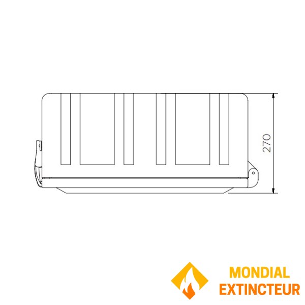 Key cabinet for 6 or 9 Kg double extinguishers