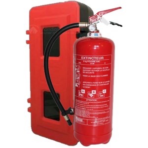 6 Kg ABC powder extinguisher pack + plastic case with porthole