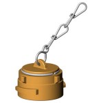 Locking steel plug with chain DN40