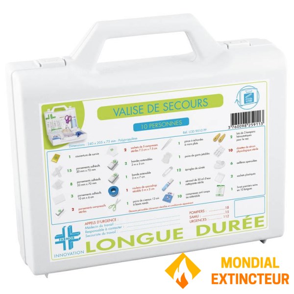 Long-term emergency case, 10 persons, with carrying handle