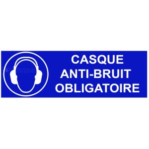 "Mandatory earmuffs" sign - L.300 x H.100 mm