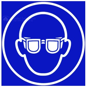 "Mandatory glasses" sign - W.200 x H.200 mm