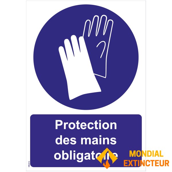 "Mandatory hand protection" signs - PVC A4