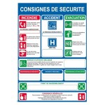 Mandatory safety instructions Blue - A3 format