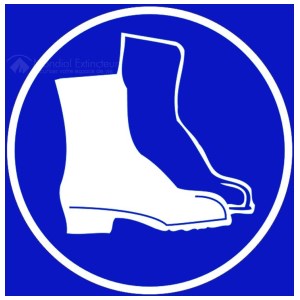 "Mandatory shoe" sign - W.200 x H.200 mm