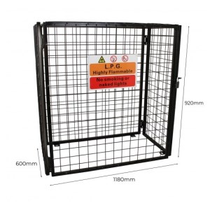 Metal Cage for Gas Cylinder Storage - 118 cm