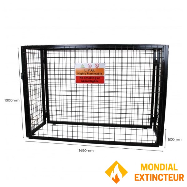 Metal Cage for Gas Cylinder Storage - 149 cm