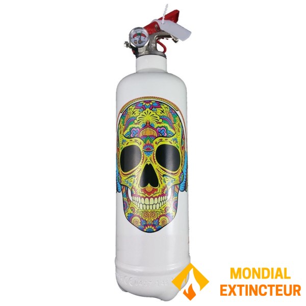 Fire Extinguisher Design "Mexican Skull"