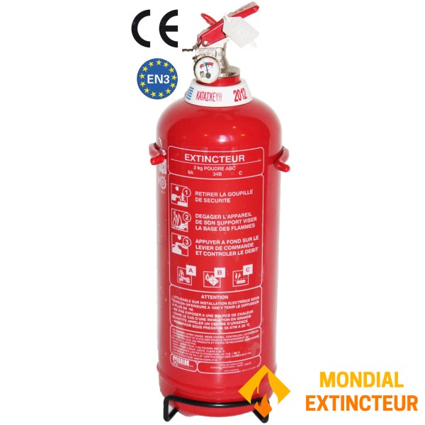Mobiak 2Kg ABC fire extinguisher - CE standard
