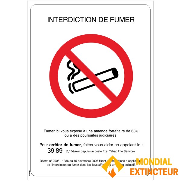 "No smoking" sign - Format A4