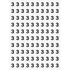 Numbering board with "3" stickers for numbering your extinguishers