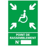 PMR assembly point sign - PVC - L.400 x H.600 mm