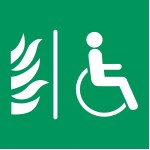 PMR "safe waiting area" sign - 200 X 200 mm