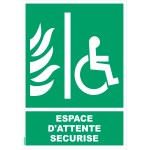 PMR "safe waiting area" sign - PVC - A4 format