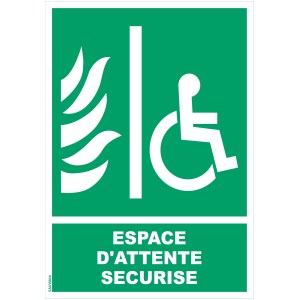 PMR "safe waiting area" sign - PVC - A4 format