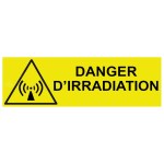 PVC sign - Radiation hazard - 200 x 80 mm